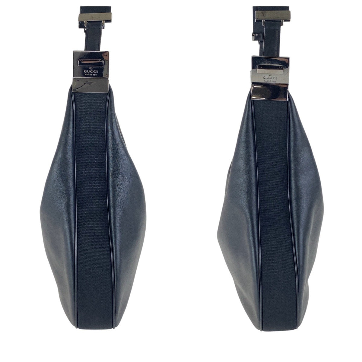 17085
GUCCI グッチ ブラック 黒 シルバー金具 レザー 001-3341 ショルダーバッグ  レディース ABP46