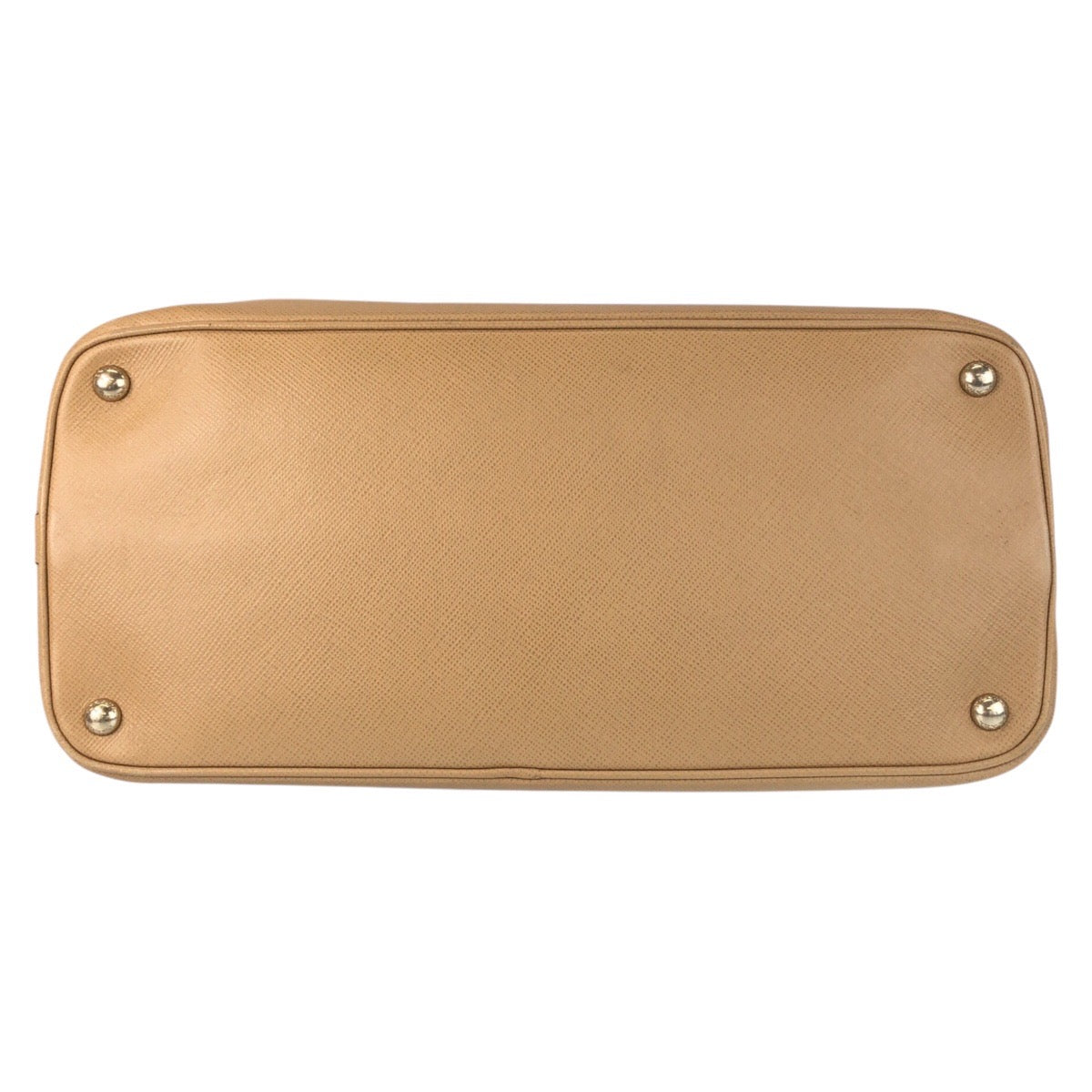 17087
PRADA プラダ サフィアーノ ベージュ ゴールド金具 レザー ハンドバッグ ショルダーバッグ 2way レディース A77