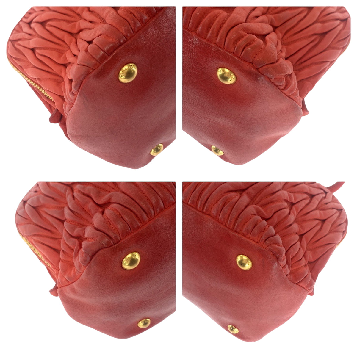 17090
Miu Miu ミュウ ミュウ マテラッセ オレンジ ゴールド金具 レザー 5BB097 ショルダーバッグ ハンドバッグ 2way  レディース AB52