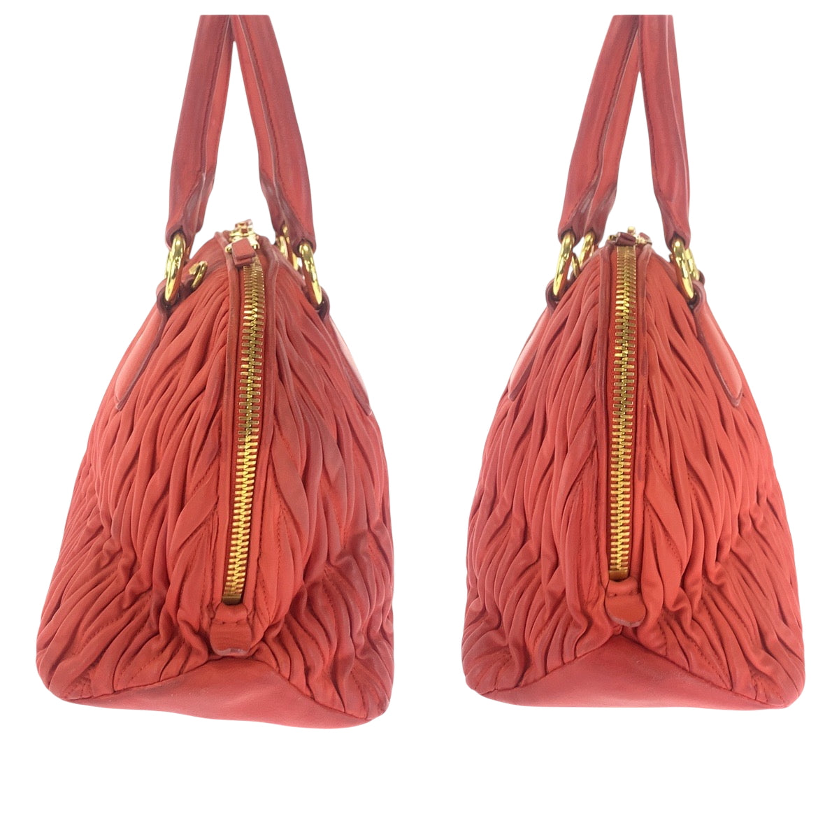 17090
Miu Miu ミュウ ミュウ マテラッセ オレンジ ゴールド金具 レザー 5BB097 ショルダーバッグ ハンドバッグ 2way  レディース AB52