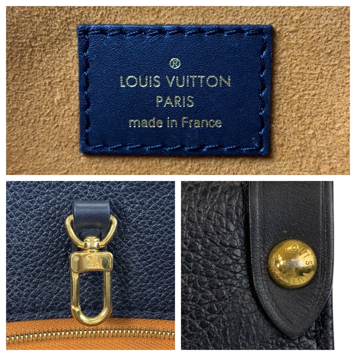 17094
LOUIS VUITTON ルイヴィトン アンプラント オンザゴーMM ノワール ブラック 黒 ゴールド金具 レザー M45595 トートバッグ ショルダーバッグ  レディース ABP200
