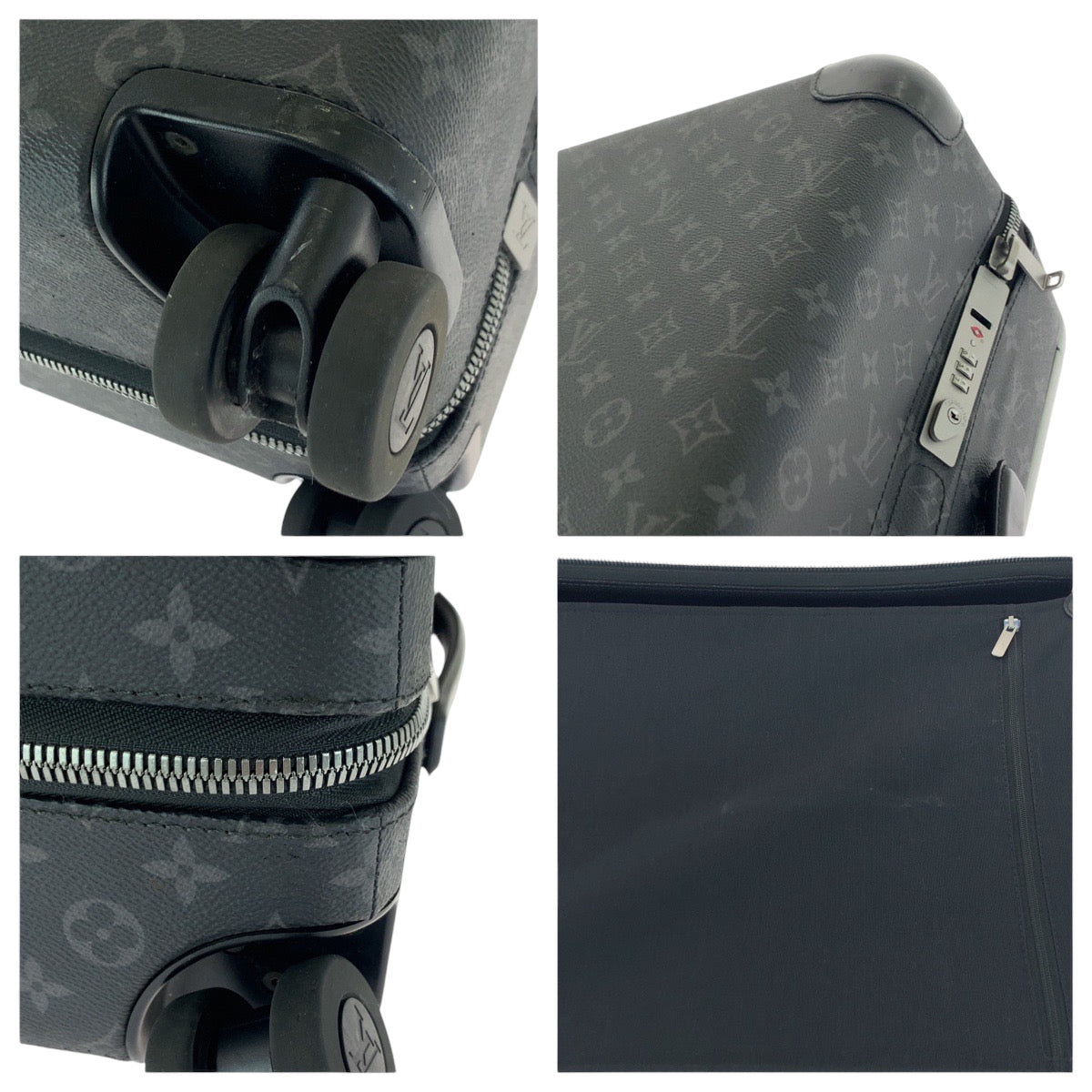 17095
LOUIS VUITTON ルイヴィトン モノグラム エクリプス ホライゾン50 ブラック 黒 シルバー金具 PVC M10252 キャリーケース スーツケース  メンズ