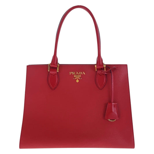 17096
PRADA プラダ サフィアーノ レッド ゴールド金具 レザー トートバッグ ハンドバッグ レディース A72