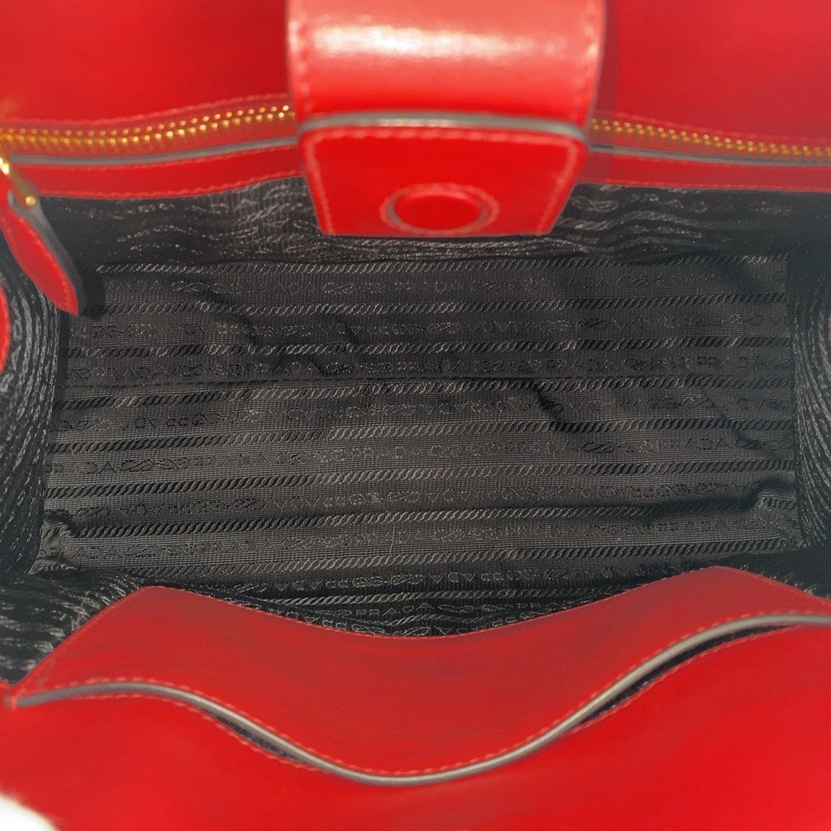 17096
PRADA プラダ サフィアーノ レッド ゴールド金具 レザー トートバッグ ハンドバッグ レディース A72