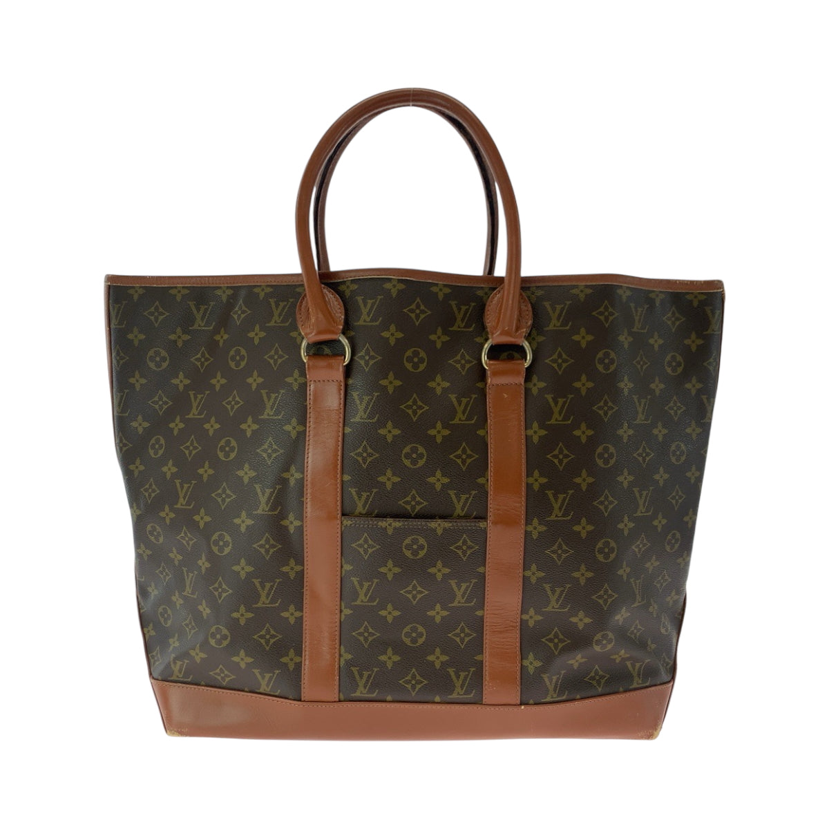 17097
LOUIS VUITTON ルイヴィトン モノグラム サックウィークエンドGM ブラウン ゴールド金具 PVC M42420 トートバッグ ショルダーバッグ  メンズ AB43