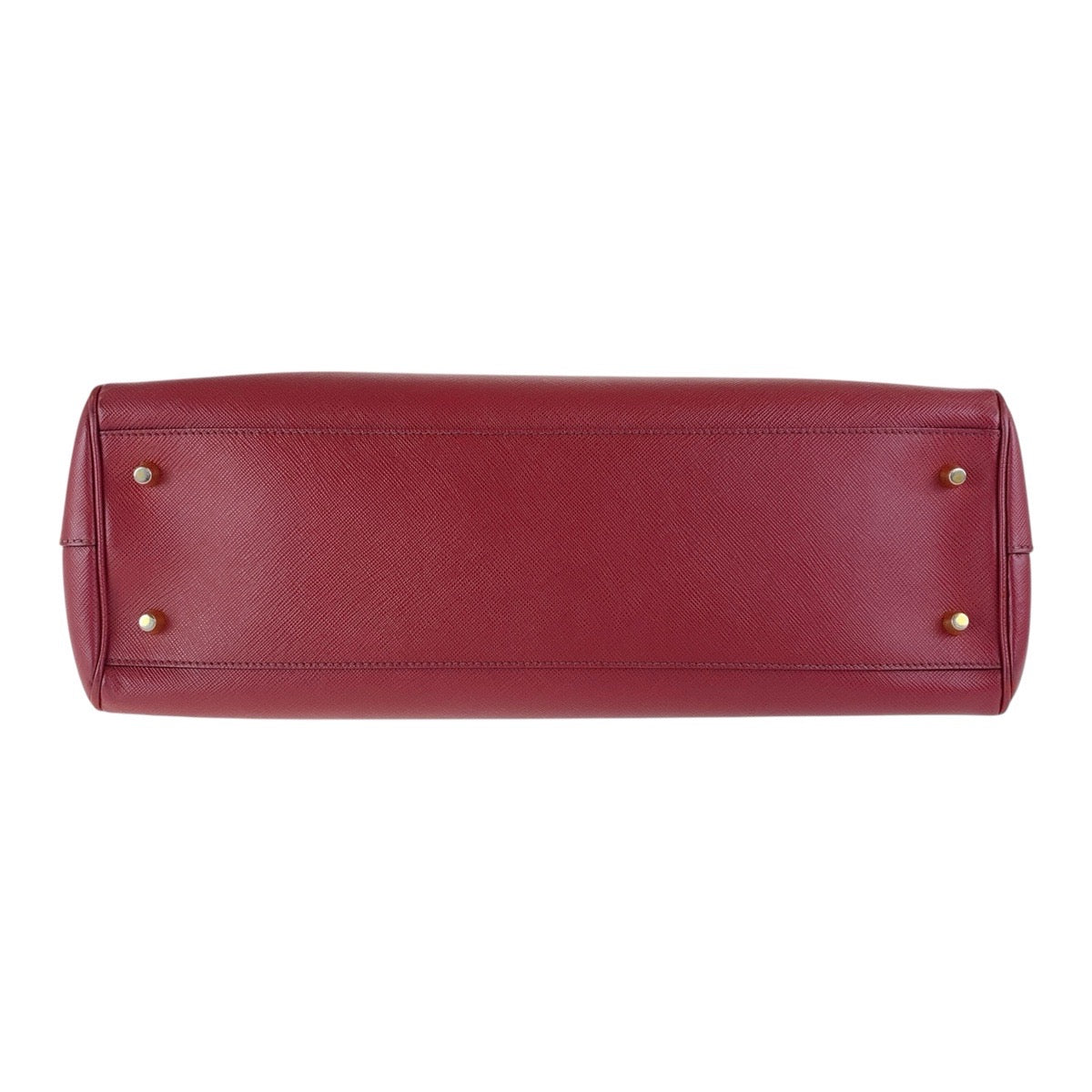 17098
PRADA プラダ ガレリア サフィアーノ 三角ロゴプレート レッド ゴールド金具 レザー トートバッグ ハンドバッグ  レディース AB66