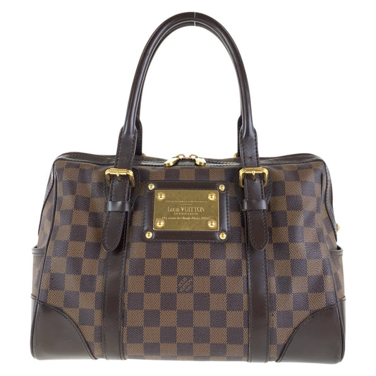 17102
LOUIS VUITTON ルイヴィトン ダミエ バークレー ブラウン ゴールド金具 PVC / レザー N52000 ハンドバッグ ミニボストンバッグ  レディース