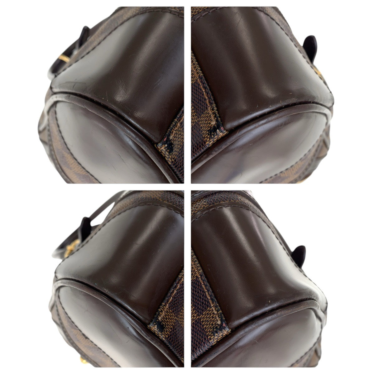 17102
LOUIS VUITTON ルイヴィトン ダミエ バークレー ブラウン ゴールド金具 PVC / レザー N52000 ハンドバッグ ミニボストンバッグ  レディース