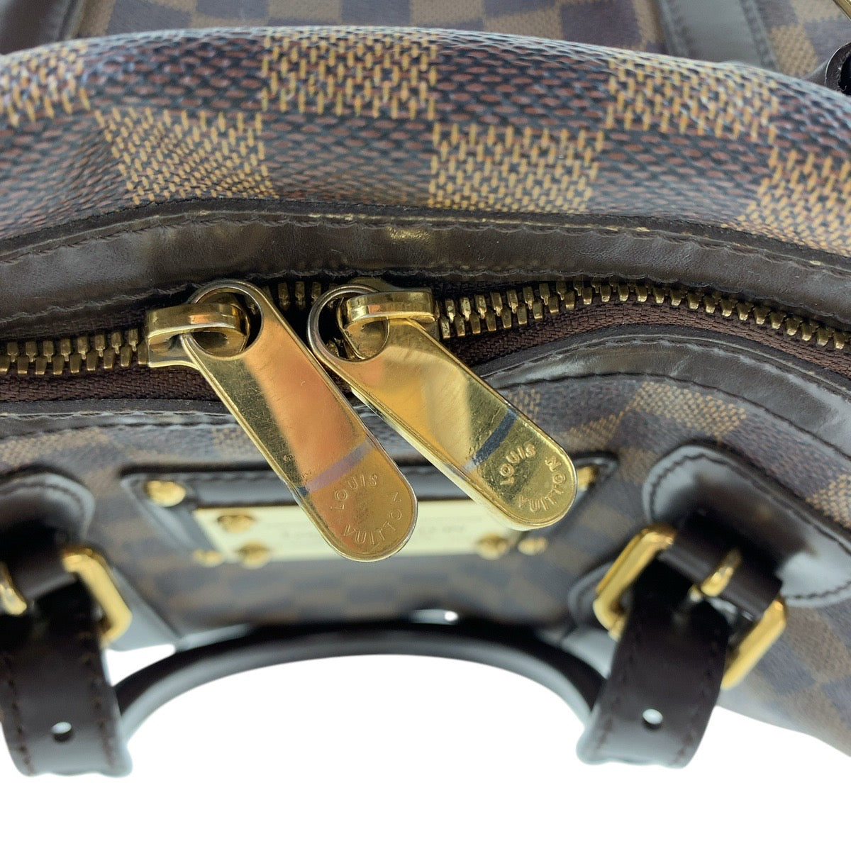 17102
LOUIS VUITTON ルイヴィトン ダミエ バークレー ブラウン ゴールド金具 PVC / レザー N52000 ハンドバッグ ミニボストンバッグ  レディース