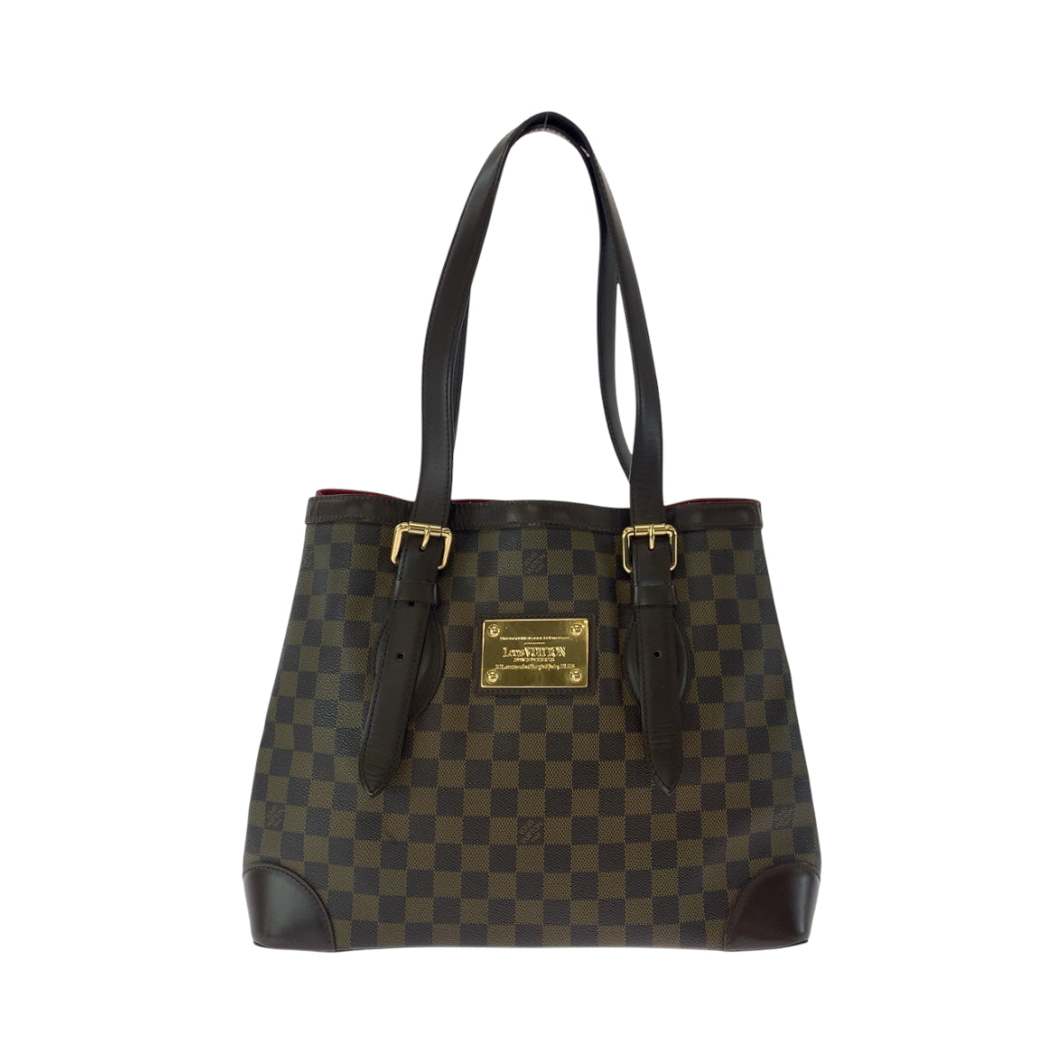 17103
LOUIS VUITTON ルイヴィトン ダミエ ハムステッドMM ブラウン ゴールド金具 PVC N51204 トートバッグ ショルダーバッグ  レディース