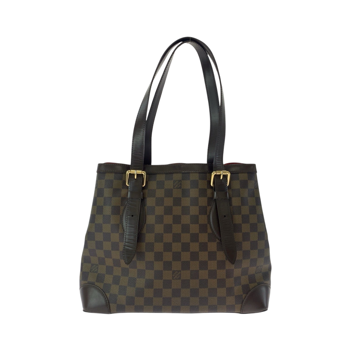 17103
LOUIS VUITTON ルイヴィトン ダミエ ハムステッドMM ブラウン ゴールド金具 PVC N51204 トートバッグ ショルダーバッグ  レディース
