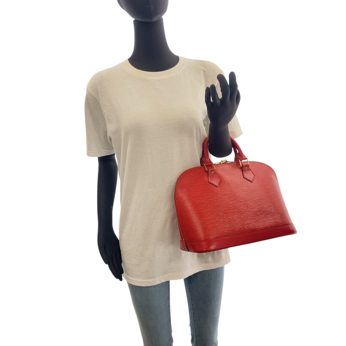 17104
LOUIS VUITTON ルイヴィトン エピ アルマ レッド ゴールド金具 エピレザー M40850 ハンドバッグ トートバッグ レディース ABP48