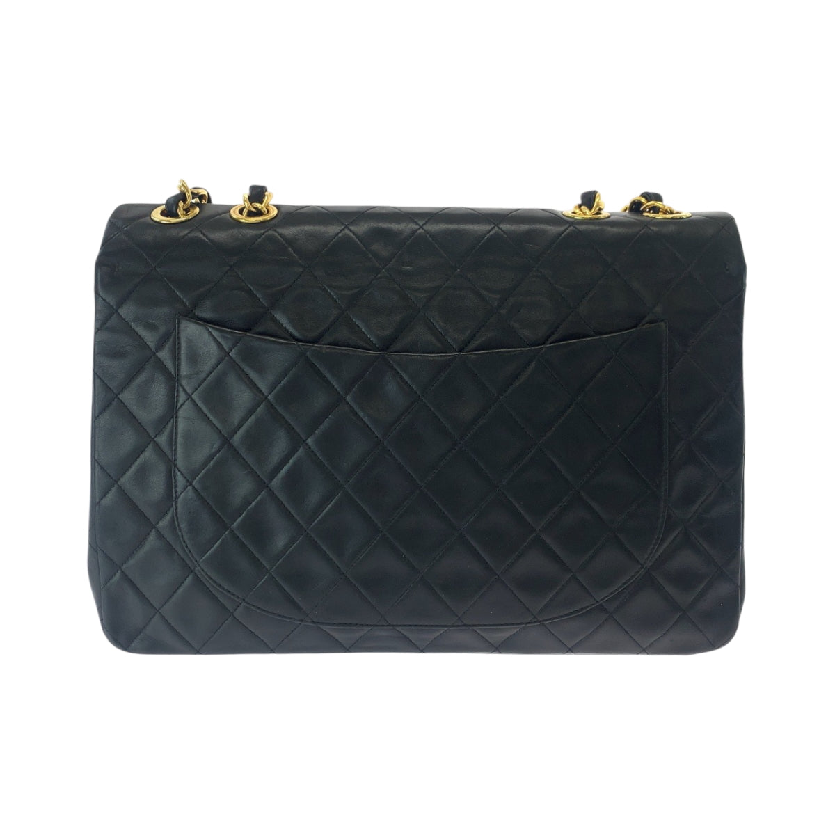 17107
CHANEL シャネル ヴィンテージ デカマトラッセ ココマーク ターンロック ブラック 黒 ゴールド金具 ラムスキン チェーンショルダーバッグ 肩掛け  レディース ABP350