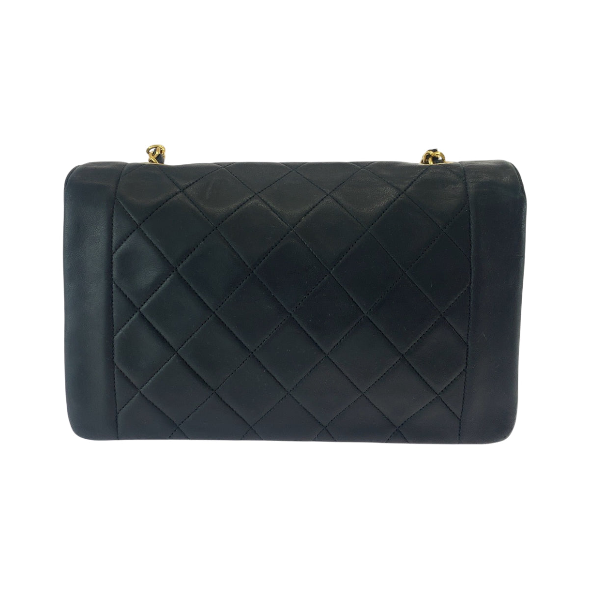 17109
CHANEL シャネル ヴィンテージ マトラッセ ダイアナフラップ ココマーク ターンロック ブラック 黒 ゴールド金具 ラムスキン チェーンショルダーバッグ  レディース ABP300