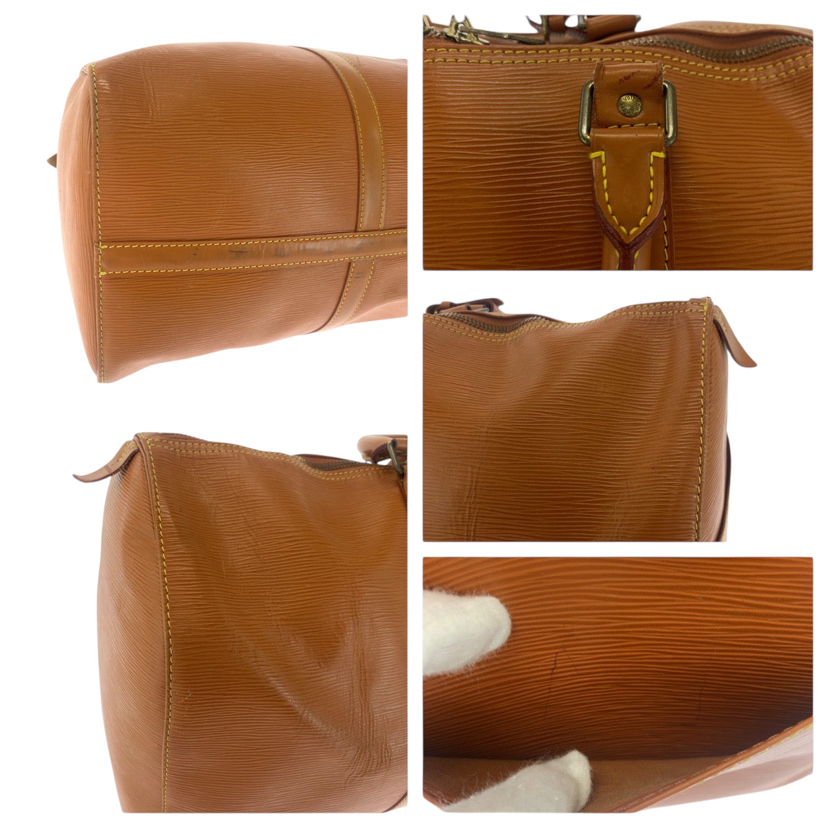17110
LOUIS VUITTON ルイヴィトン エピ キーポル50 男女兼用 ブラウン ゴールド金具 エピレザー M42968 ボストンバッグ ハンドバッグ  メンズ