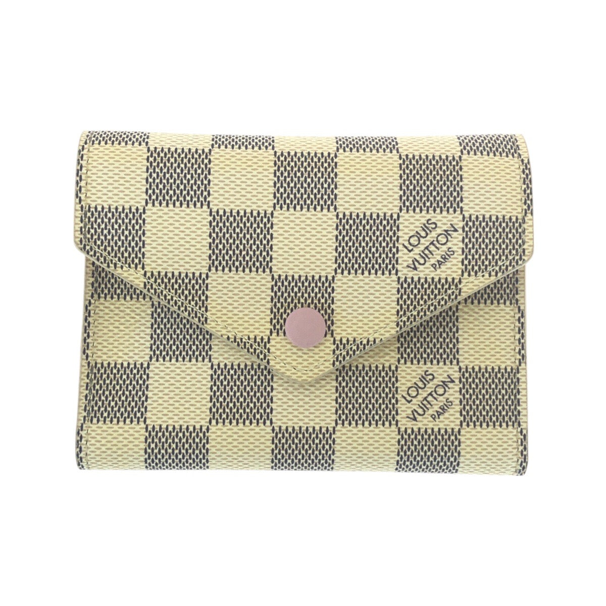 17114
LOUIS VUITTON ルイヴィトン ダミエアズール ポルトフォイユ ヴィクトリーヌ ベージュ アイボリー ゴールド金具 PVC N64022 三つ折り財布 折財布 コンパクトウォレット  レディース A40