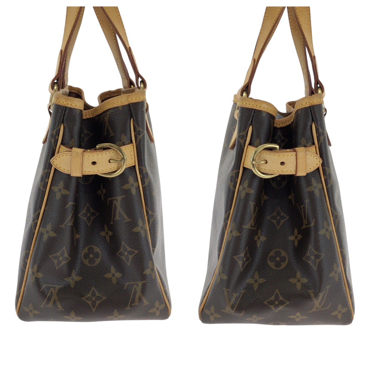 17115
LOUIS VUITTON ルイヴィトン モノグラム バティニョール ブラウン ゴールド金具 PVC M51156 ハンドバッグ トートバッグ レディース AB59