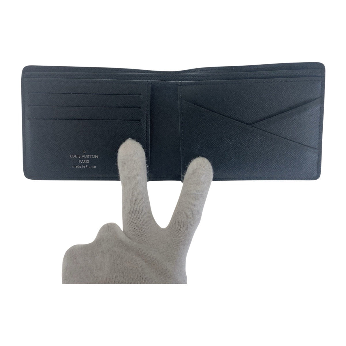 17117
LOUIS VUITTON ルイヴィトン モノグラム ポルトフォイユ ミュルティプル ブラック 黒 グレー PVC M61695 折財布 コンパクトウォレット  メンズ