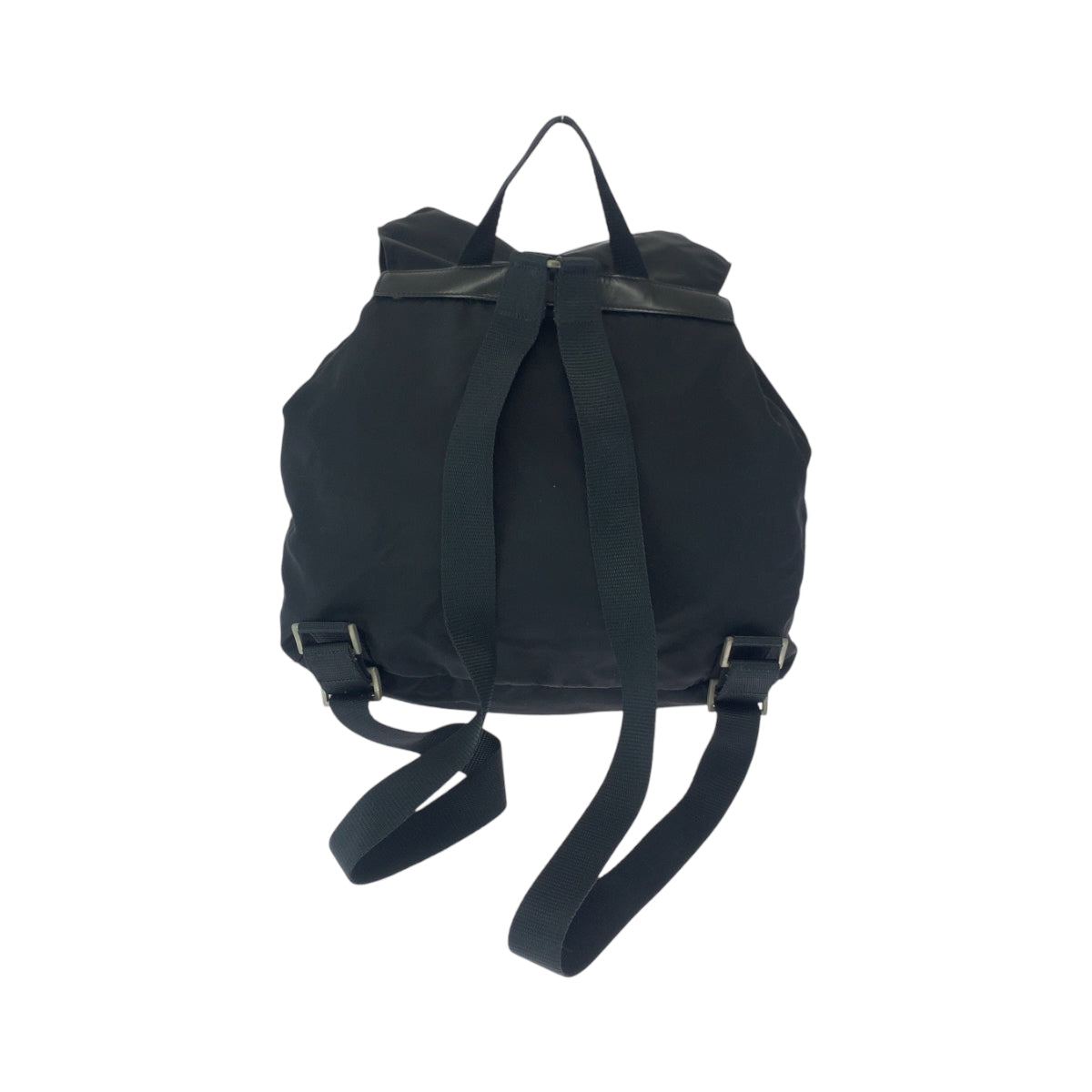 17121
PRADA プラダ テスート 三角ロゴプレート ブラック 黒 シルバー金具 ナイロン リュックサック バックパック  レディース ABP48