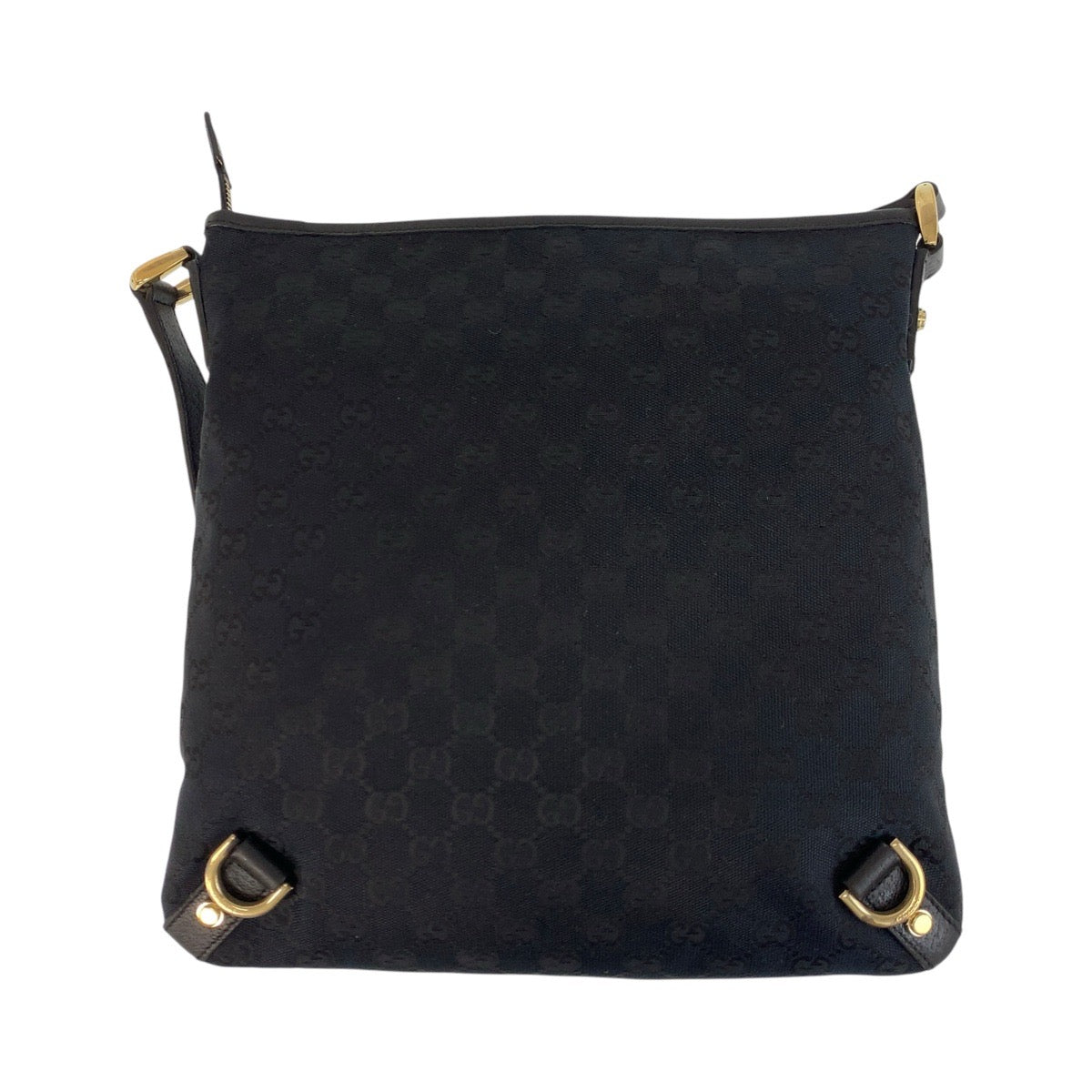 17122
GUCCI グッチ アビー ブラック 黒 ゴールド金具 GGキャンバス / レザー 131326 ショルダーバッグ メッセンジャーバッグ  レディース AB38