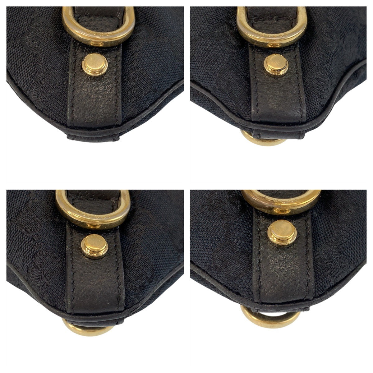 17122
GUCCI グッチ アビー ブラック 黒 ゴールド金具 GGキャンバス / レザー 131326 ショルダーバッグ メッセンジャーバッグ  レディース AB38