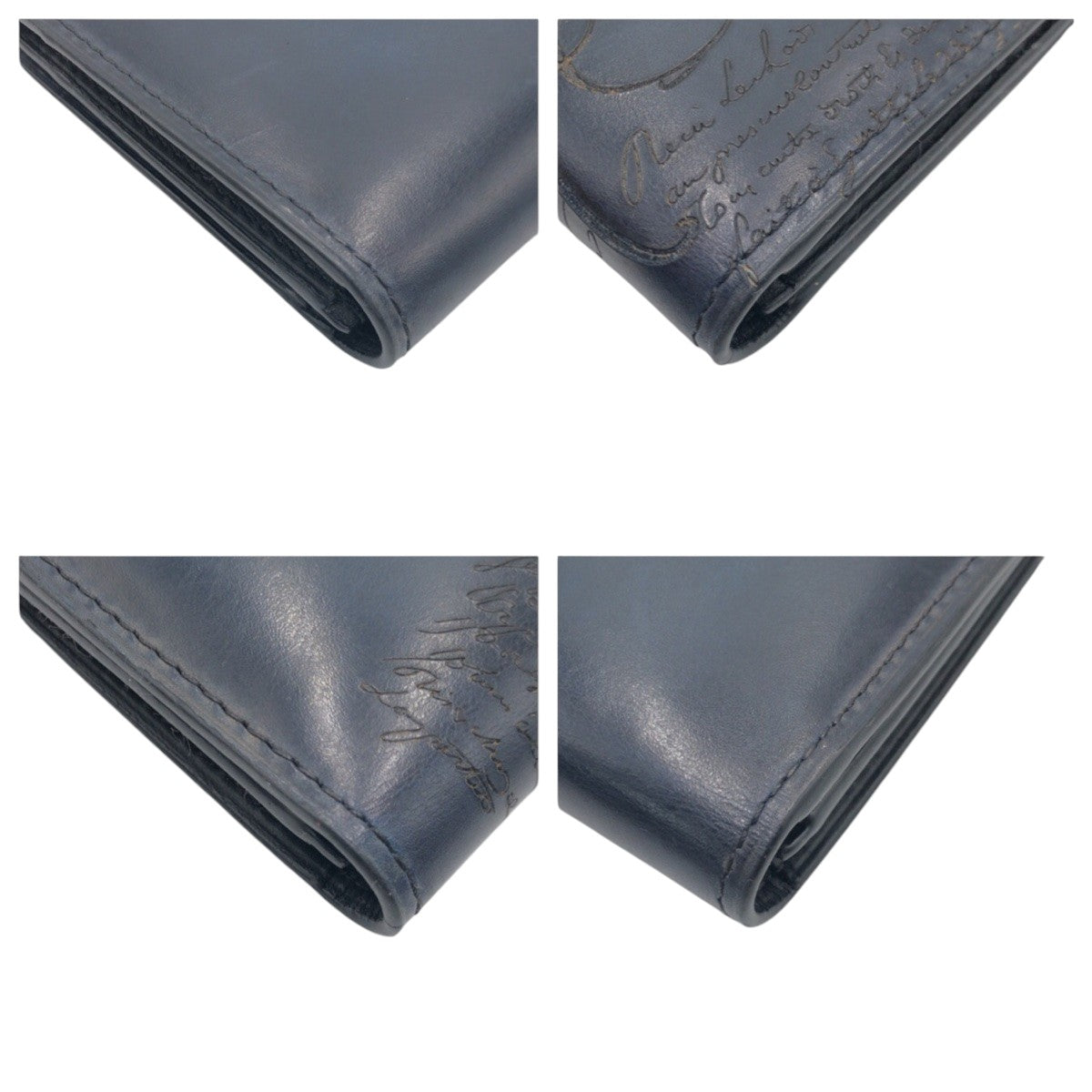 17124
Berluti ベルルッティ スクリット カリグラフィ エスパス エン ウォレット ネイビー レザー E0158 長財布 ロングウォレット  メンズ ABP54