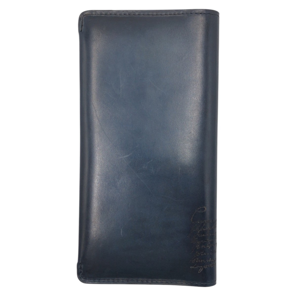 17124
Berluti ベルルッティ スクリット カリグラフィ エスパス エン ウォレット ネイビー レザー E0158 長財布 ロングウォレット  メンズ ABP54