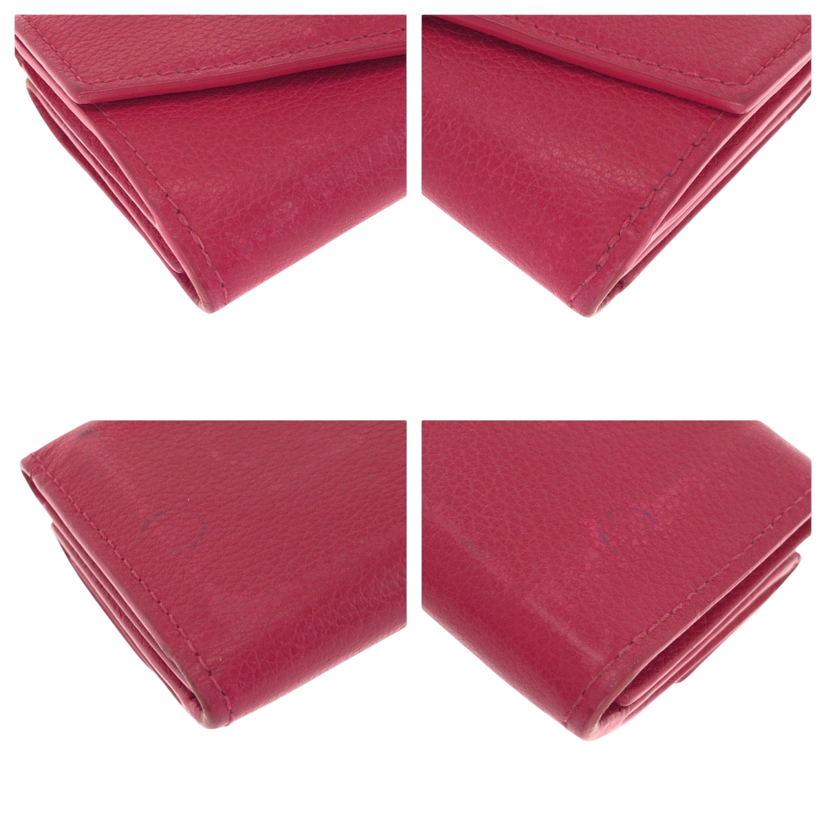 17126
LOUIS VUITTON ルイヴィトン ポルトフォイユ ロック ミニ ピンク シルバー金具 レザー M67858 折財布 コンパクトウォレット  レディース AB27