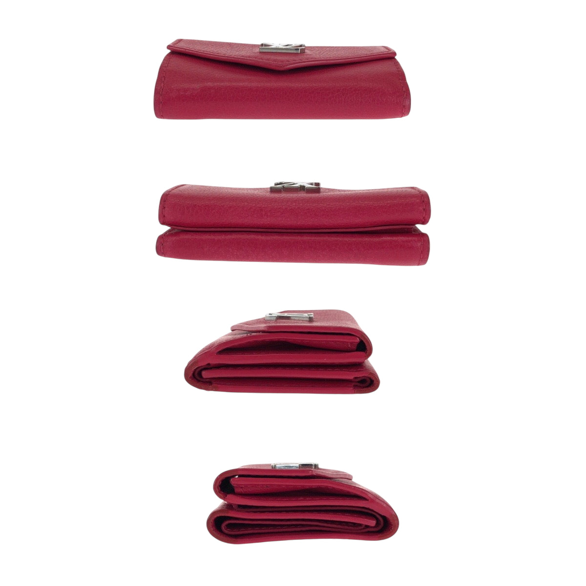 17126
LOUIS VUITTON ルイヴィトン ポルトフォイユ ロック ミニ ピンク シルバー金具 レザー M67858 折財布 コンパクトウォレット  レディース AB27
