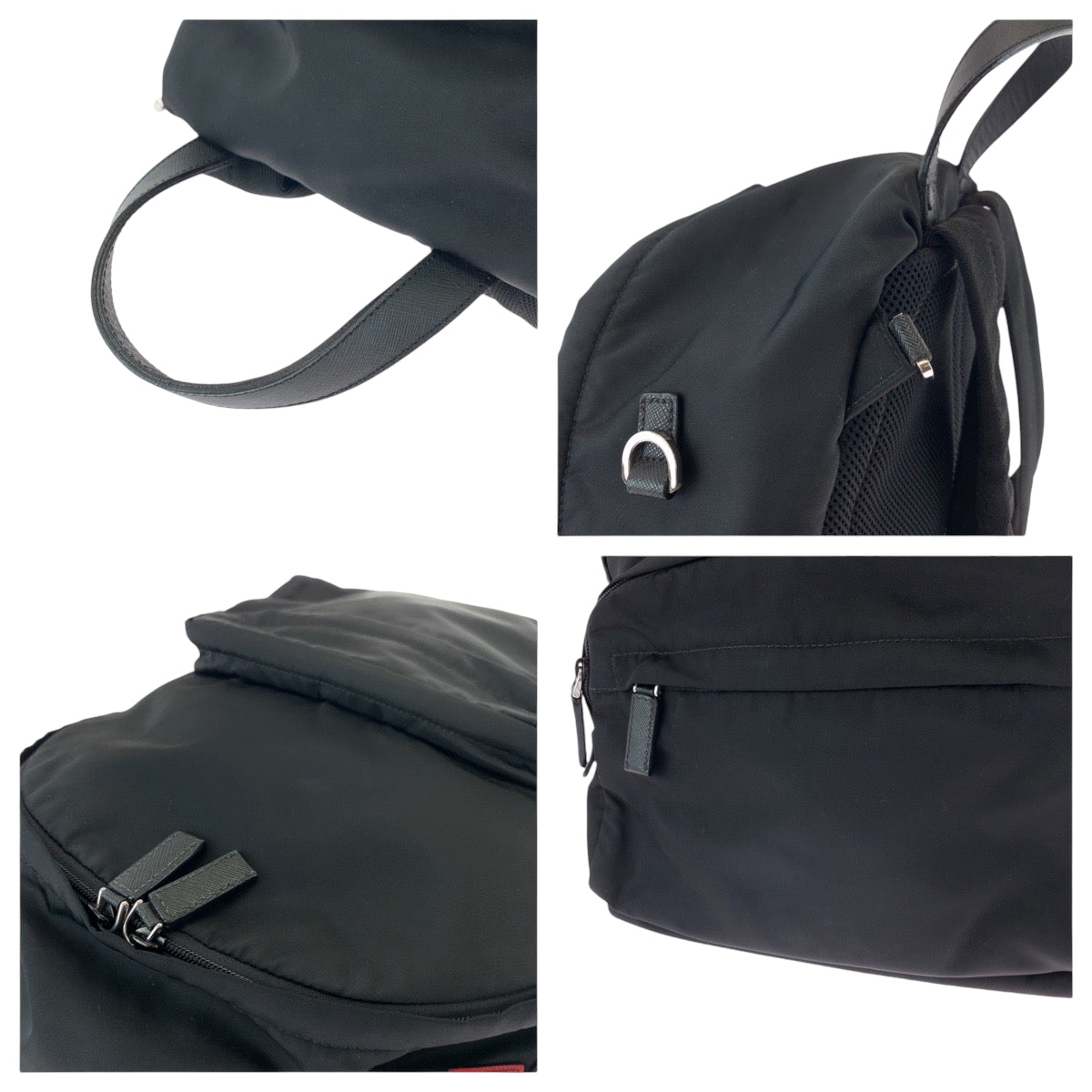 17127
PRADA プラダ テスート ロゴパッチ ブラック 黒 マルチカラー シルバー金具 ナイロン 2VZ135 リュックサック バックパック  メンズ ABP74