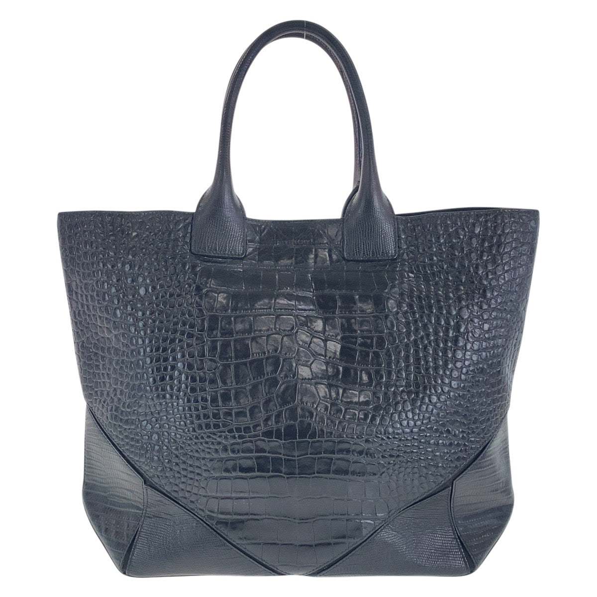 17130
Givenchy ジバンシー 型押し ブラック 黒 シルバー金具 レザー トートバッグ ショルダーバッグ 男女兼用  レディース ABP45