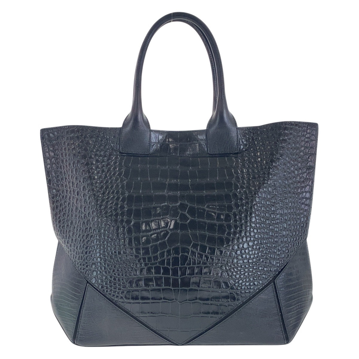 17130
Givenchy ジバンシー 型押し ブラック 黒 シルバー金具 レザー トートバッグ ショルダーバッグ 男女兼用  レディース ABP45