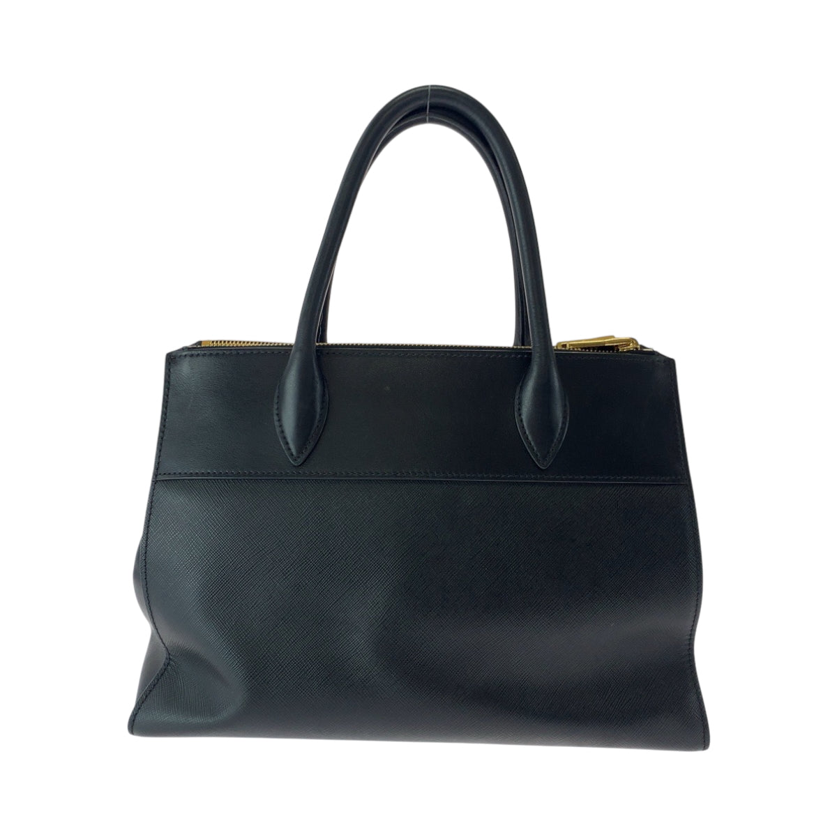 17131
PRADA プラダ パラディグム サフィアーノ ロゴ ブラック 黒 ゴールド金具 レザー 1BA103 ハンドバッグ トートバッグ  レディース ABP73