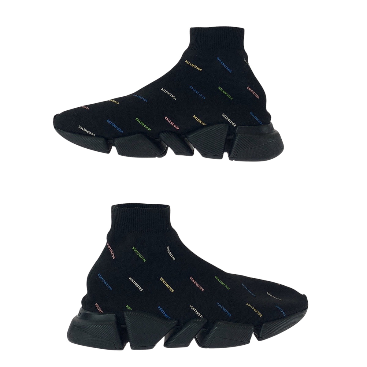 17133
BALENCIAGA バレンシアガ スピード2.0 LT ソックススニーカー サイズ27.5 ブラック 黒 マルチカラー コットン ソックススニーカー  メンズ AB18