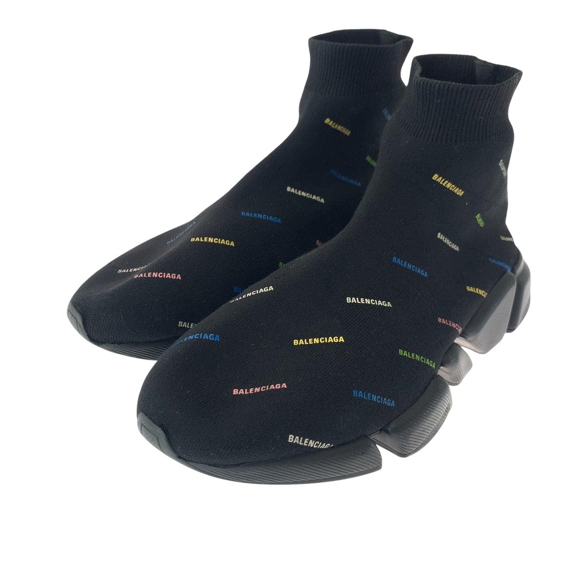 17133
BALENCIAGA バレンシアガ スピード2.0 LT ソックススニーカー サイズ27.5 ブラック 黒 マルチカラー コットン ソックススニーカー  メンズ AB18