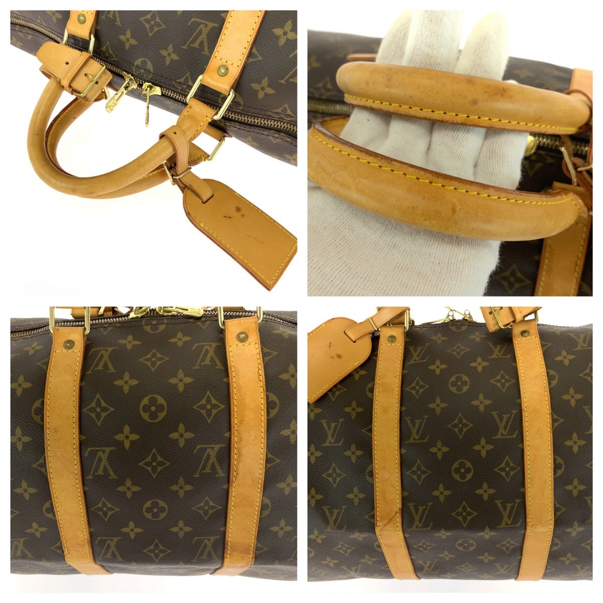 17134
LOUIS VUITTON ルイヴィトン モノグラム キーポル50 バンドリエール 男女兼用 ブラウン ゴールド金具 PVC M41416 ショルダーバッグ ボストンバッグ 2way メンズ AB74
