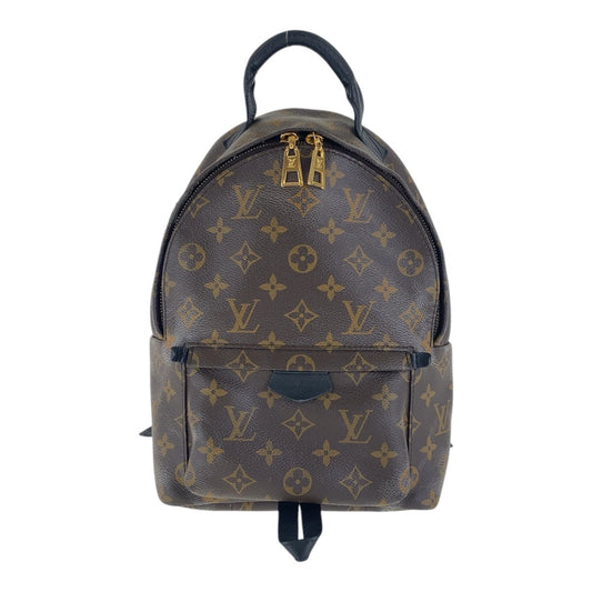 17135
LOUIS VUITTON ルイヴィトン モノグラム パームスプリングスPM ブラウン ブラック ゴールド金具 PVC M44871 リュックサック バックパック  レディース AB77