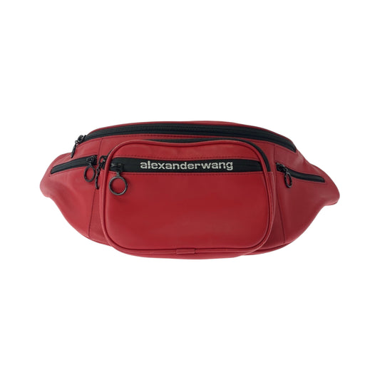 17136
Alexander Wang アレキサンダーワン アッティカ ファニーパック 男女兼用 レッド ブラック ブラック金具 レザー ウエストバッグ バムバッグ  メンズ A23