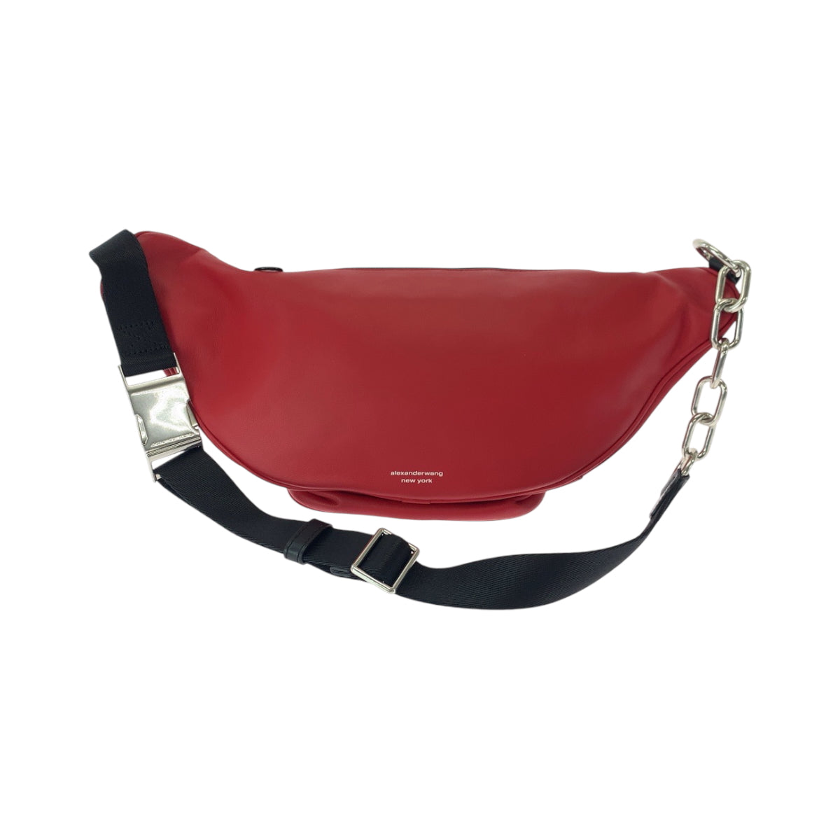 17136
Alexander Wang アレキサンダーワン アッティカ ファニーパック 男女兼用 レッド ブラック ブラック金具 レザー ウエストバッグ バムバッグ  メンズ A23