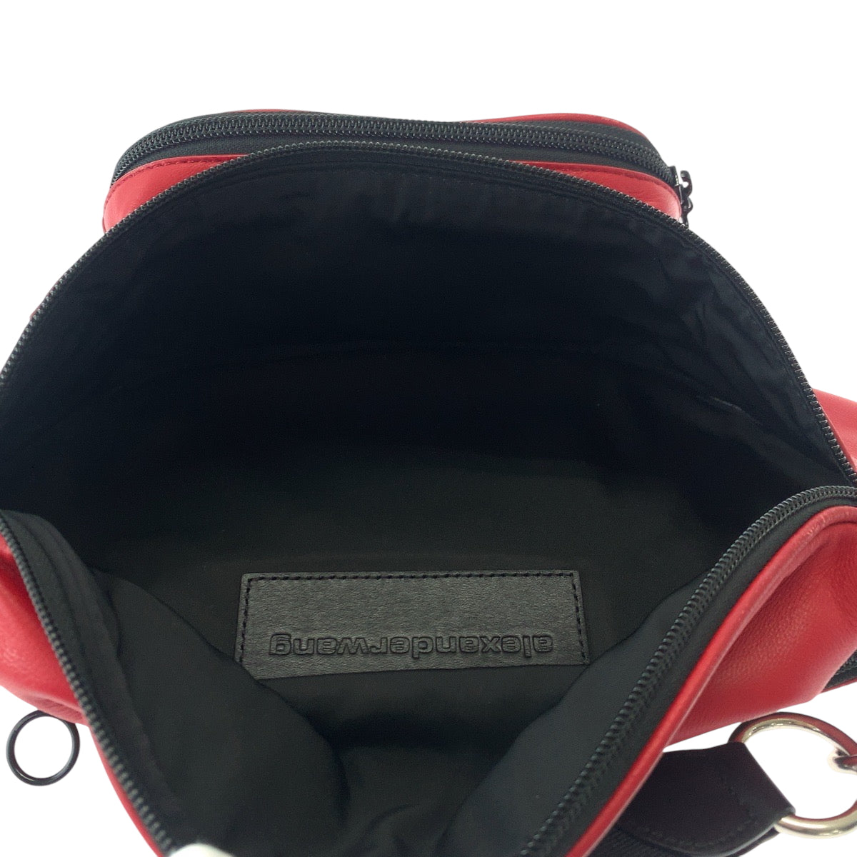 17136
Alexander Wang アレキサンダーワン アッティカ ファニーパック 男女兼用 レッド ブラック ブラック金具 レザー ウエストバッグ バムバッグ  メンズ A23