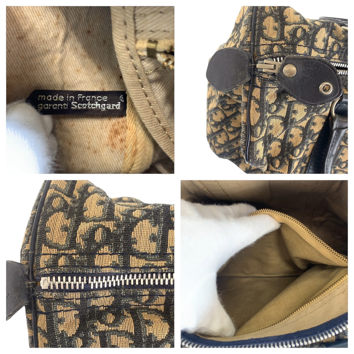 17138
Dior ディオール ヴィンテージ トロッター キャンバス / レザー ハンドバッグ ミニボストンバッグ  レディース