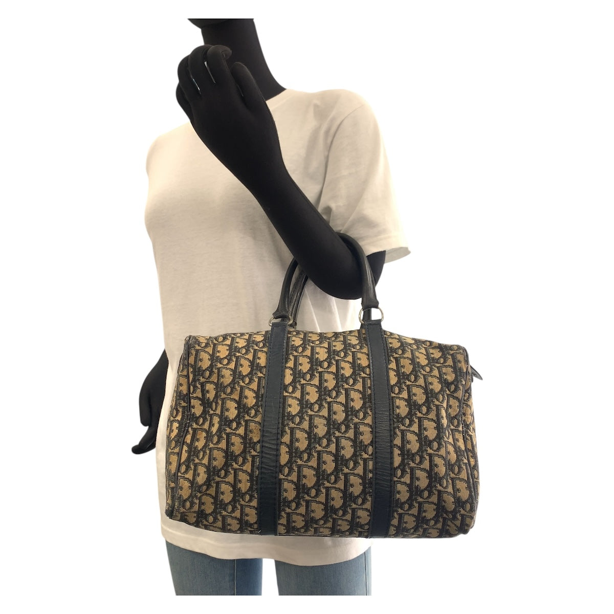 17138
Dior ディオール ヴィンテージ トロッター キャンバス / レザー ハンドバッグ ミニボストンバッグ  レディース