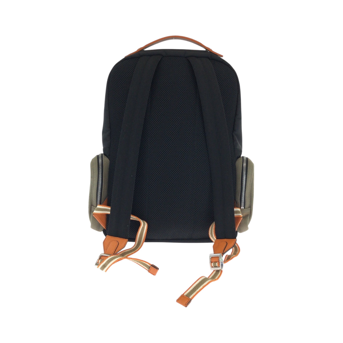 17139
FENDI フェンディ ズッカ柄 ブラック オレンジ カーキ シルバー金具 キャンバス / ナイロン 7VZ048 リュックサック バックパック  メンズ AB74
