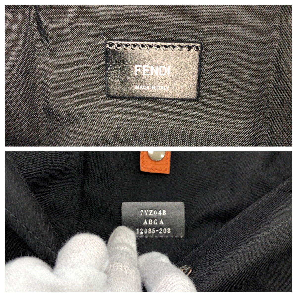 17139
FENDI フェンディ ズッカ柄 ブラック オレンジ カーキ シルバー金具 キャンバス / ナイロン 7VZ048 リュックサック バックパック  メンズ AB74