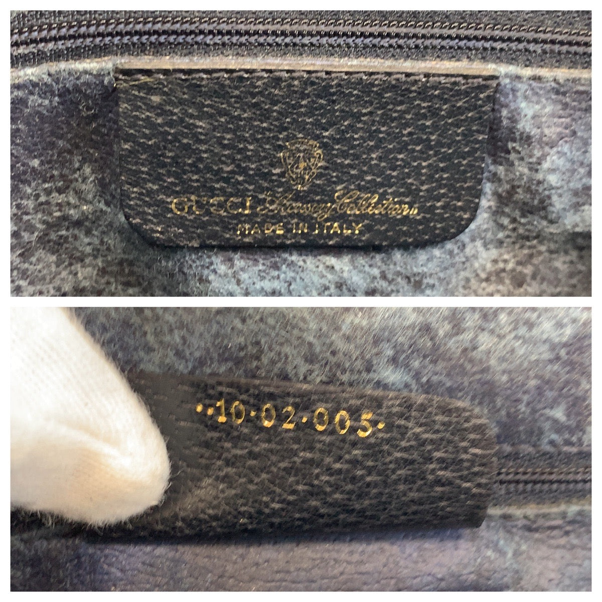 17140
GUCCI グッチ シェリーライン オールドグッチ グレー ネイビー ゴールド金具 GGスプリームキャンバス / レザー 10 02 005 ショルダーバッグ ポシェット  レディース