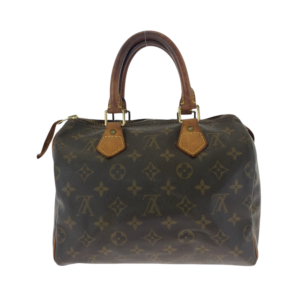 17141
LOUIS VUITTON ルイヴィトン モノグラム スピーディー25 ブラウン ゴールド金具 PVC M41528 ハンドバッグ ミニボストンバッグ  レディース