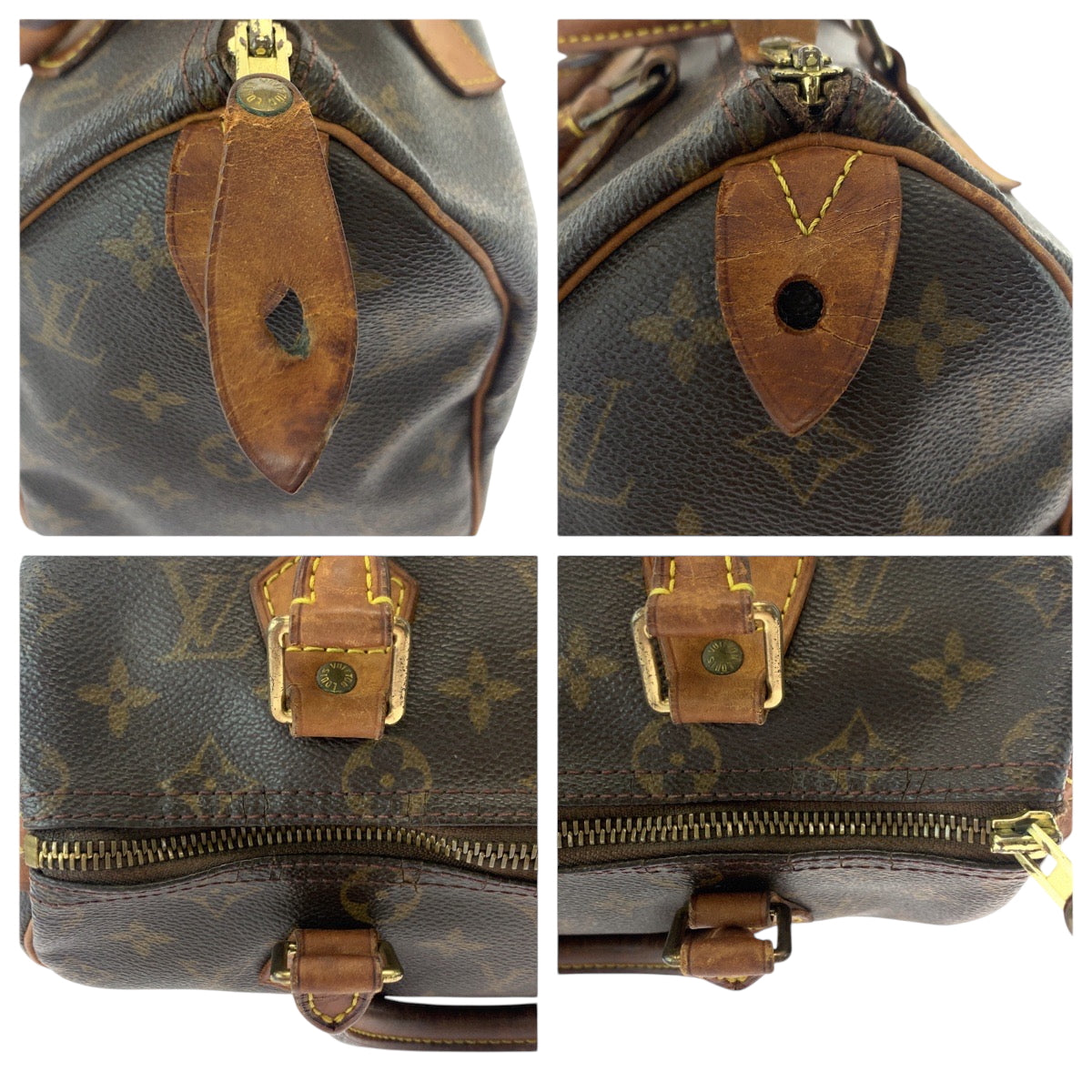 17141
LOUIS VUITTON ルイヴィトン モノグラム スピーディー25 ブラウン ゴールド金具 PVC M41528 ハンドバッグ ミニボストンバッグ  レディース