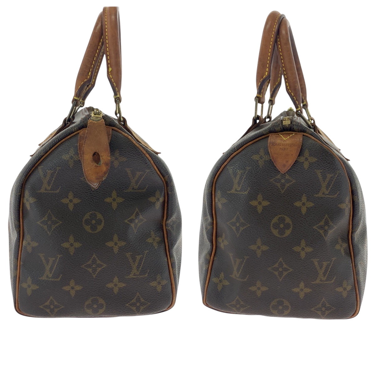 17141
LOUIS VUITTON ルイヴィトン モノグラム スピーディー25 ブラウン ゴールド金具 PVC M41528 ハンドバッグ ミニボストンバッグ  レディース