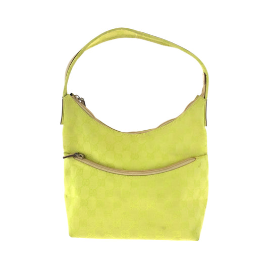 21461
GUCCI グッチ イエロー ベージュ ゴールド金具 GGキャンバス 001 3386 ワンショルダーバッグ 肩掛け レディース AB36