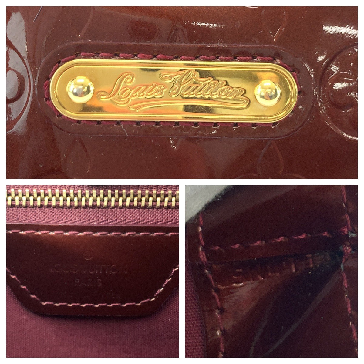 17144
LOUIS VUITTON ルイヴィトン モノグラム ヴェルニ ウィルシャーPM アマラント ブラウン ゴールド金具 モノグラムヴェルニ M93641 ハンドバッグ トートバッグ レディース ABP44